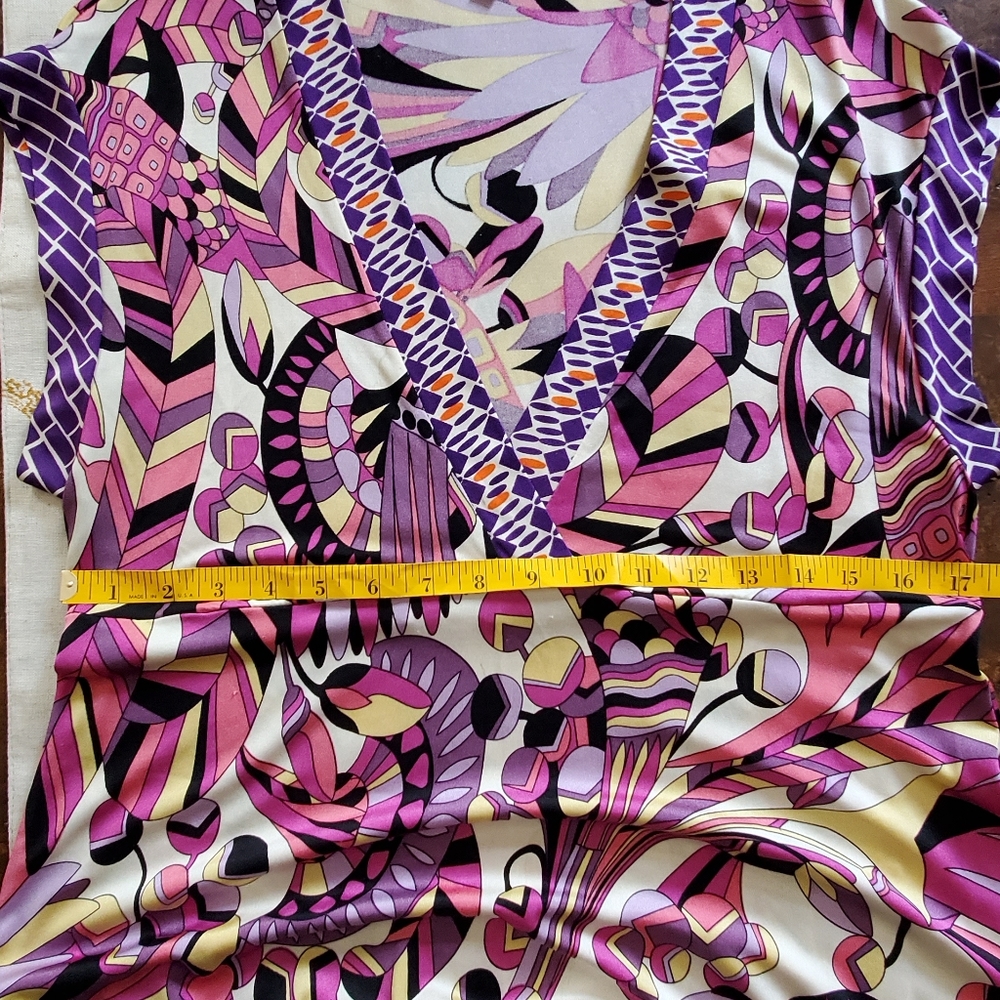 Hale Bob psychedelic silk dress medium - Picture 7 of 8